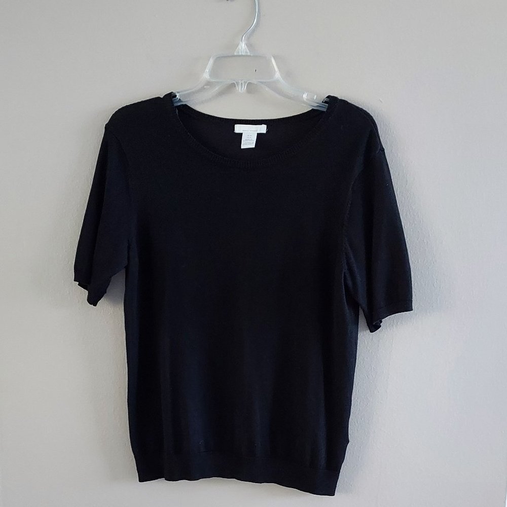 🔴 H&M Black Basic Knit Top, Sz M